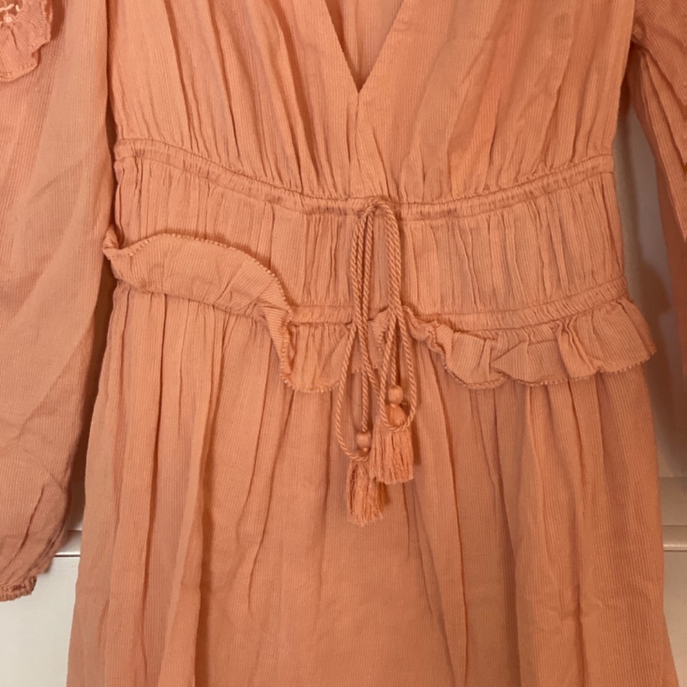 Ulla Johnson Sheila Embroidered Dress Pinkish-Peach 33386 - Picture 7 of 16